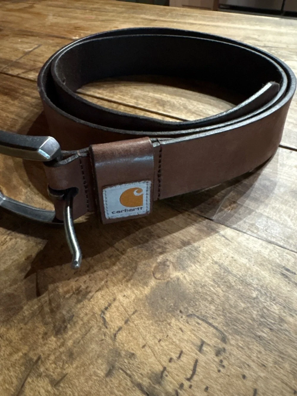 Carhartt brown leather belt size 42